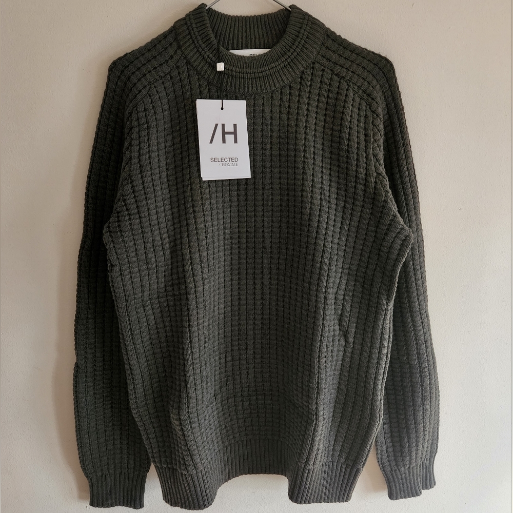 Selected /Homme knitted, size L, dark green sweater